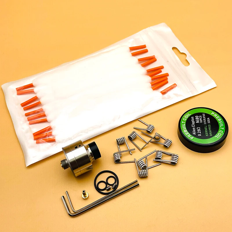 DSX HAKU VENNA V2 RDA 316SS 22 مللي متر رذاذ واحد لفائف تدفق الهواء مدخل قابل للتعديل إعادة البناء خزان Vape المرذاذ مع BF squonk