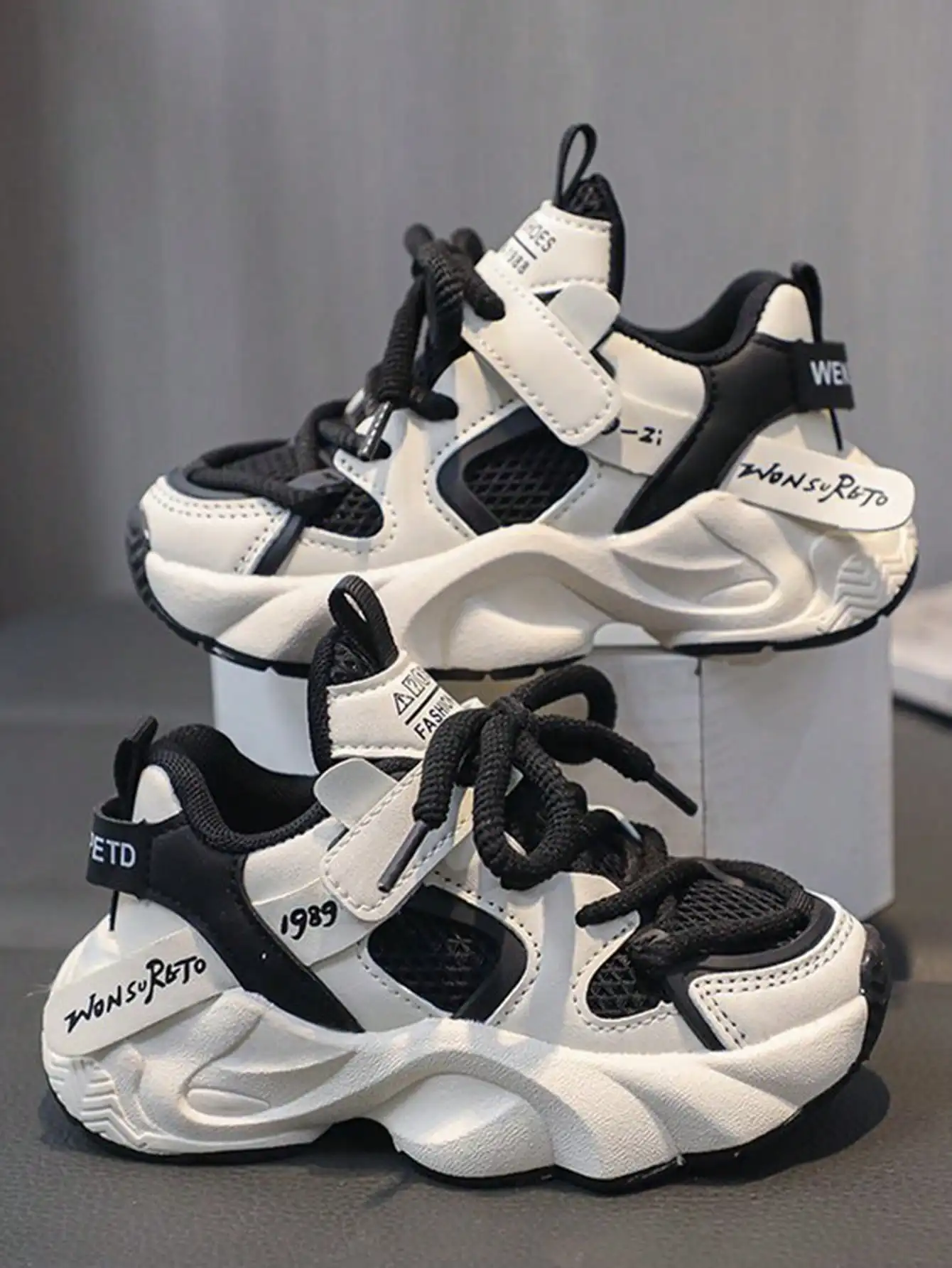 

Повседневные кроссовки на шнуровке в стиле папы, для мальчиков и девочек — дышащая и удобная прогулочная обувь на осень и весну