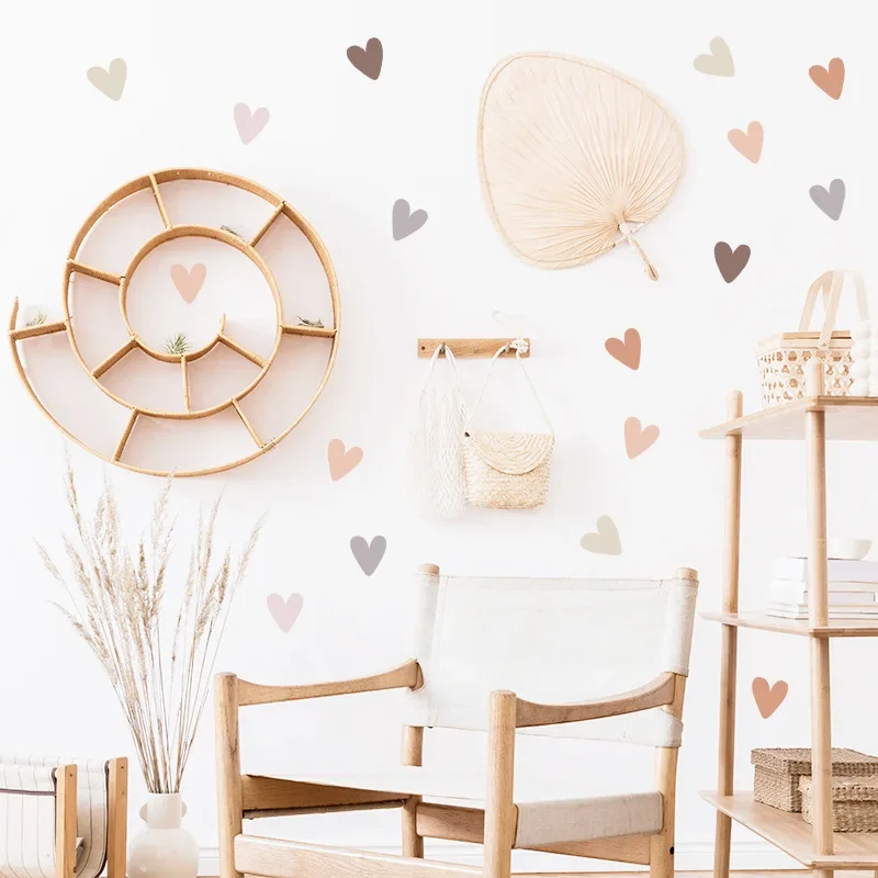 Love Bohemian Room Decor Ins Wind Self-adhesive Wall Stickers Heart-shaped Decorative Stickers Wall Decoration Living Room