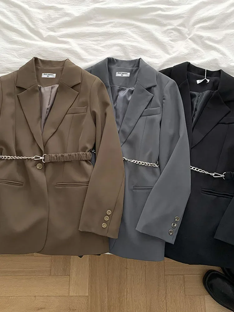Children Coat Spring and Autumn New Girls Cotton Waist Cinched Jacket Long Sleeved Top with Belt Children Clothes