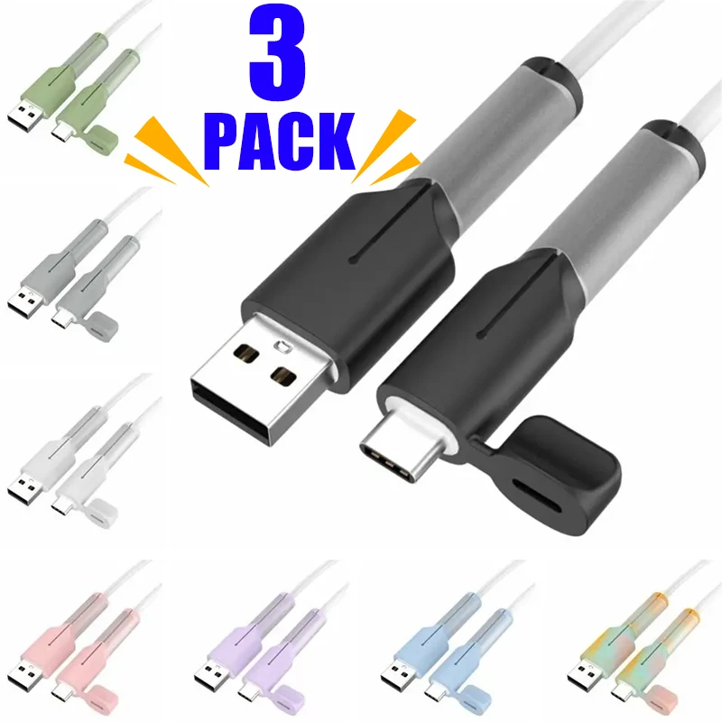 Protetor de cabo de carregador tipo c, protetor de cabo de linha de dados usb tipo c, anti-quebra, cabo de carregador de silicone macio, capa protetora à prova de poeira