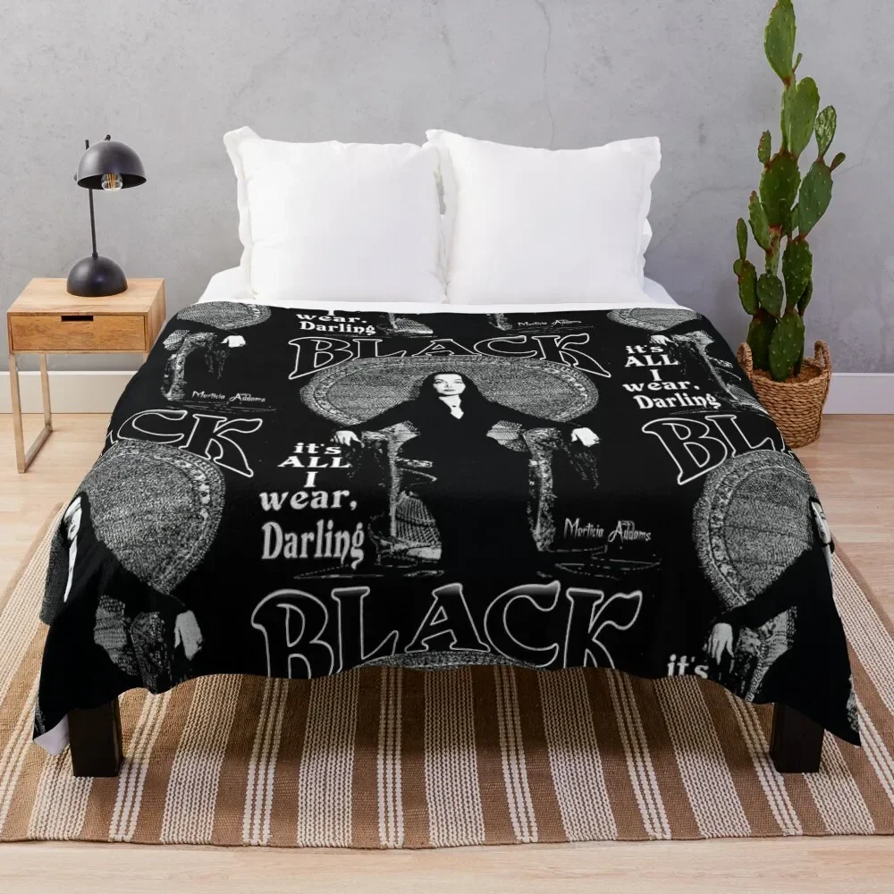 - এটা আমি যা পরিধান- Morticia Addams Throw Blanket کرسمس کی سجاوٹ نرم ترین Fluffy Softs Blankets