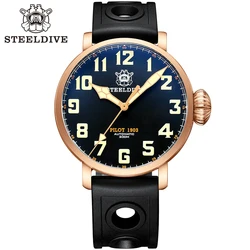 STEELDIVE SD1903S 46.5MM Bronze Case Case NH35 Automatic Mechanical Men Watches C3 Luminous Sapphire Dive Watch