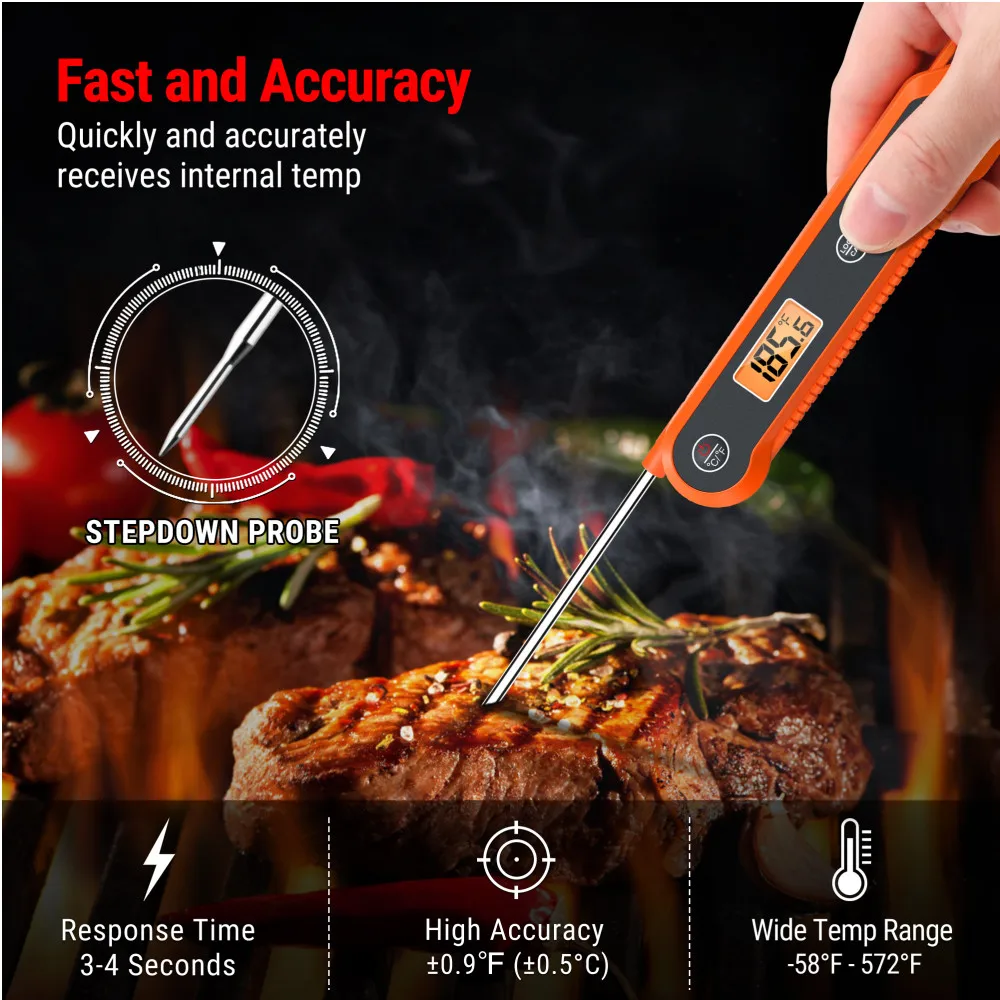 Hot Sale Wireless Food Thermometer Touch Screen Dual Needle Kitchen Cooking Thermometer Food Roasting Thermometer