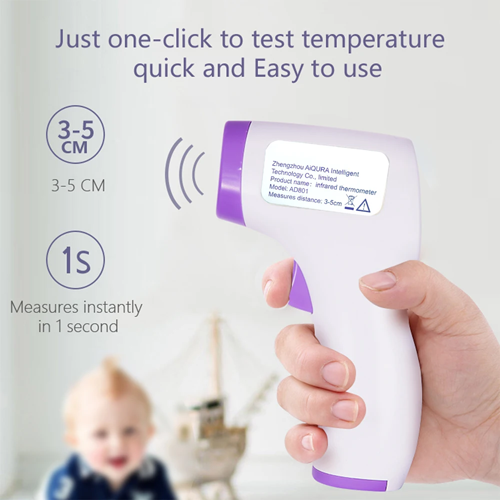 INSMART Frontal Temperature Gun High-Precision Electronic Infrared Body Thermometer Non-Contact Medical Thermometer Home Use