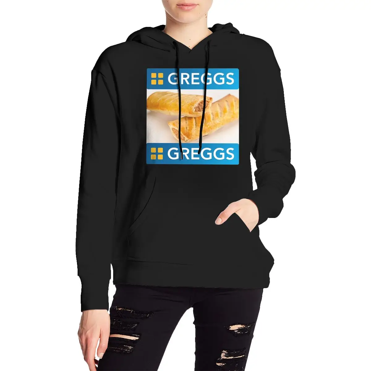

Трендовые толстовки с логотипом Greggs, пуловер в стиле хип-хоп, осень-зима, мужские и женские толстовки для пар, топы с длинными рукавами