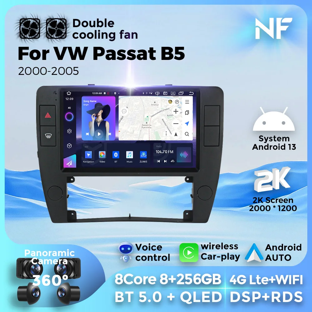 

9 inch Car Radio For Volkswagen VW Passat B5 2000 - 2005 Multimedia intelligent systems GPS Wireless Carplay Auto 4G WIFI BT5.0