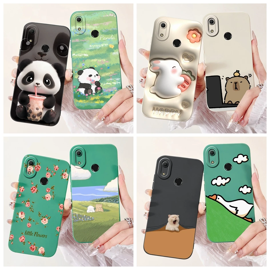 For Huawei Y6s 2019 Case JAT-L29 JAT-L41 Shockproof Cover Cute Cartoon Soft Silicone Funda For Huawei Y6 Y6 Pro 2019 Phone Cases