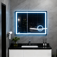 Circle Illuminated Bathroom Backlit Mirror Wall Hang LED Lighted Bathroom Vanity Mirror Anti-fog Large Mirror Smart Dimmable