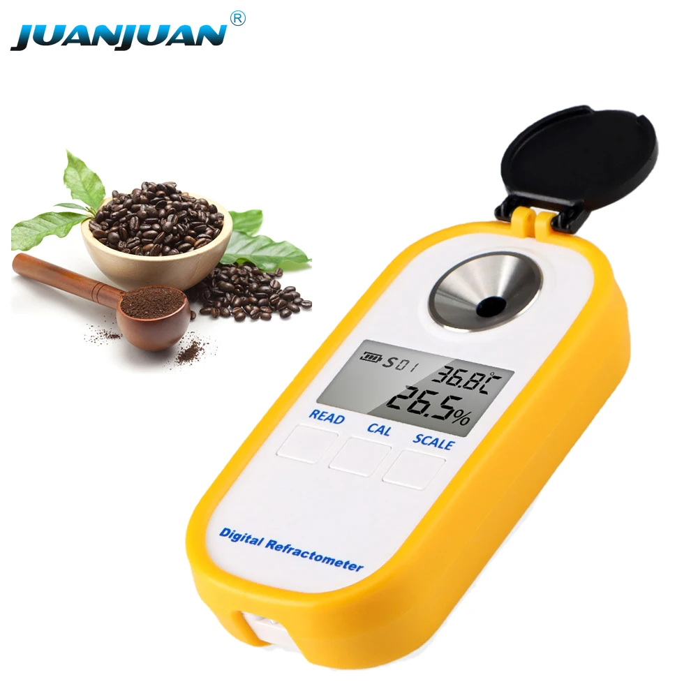 2 in 1 High Precision Digital Measure Tool Auto Refractometer Coffee Hydrometer Brix TDS Concentration Meter Tester Detector