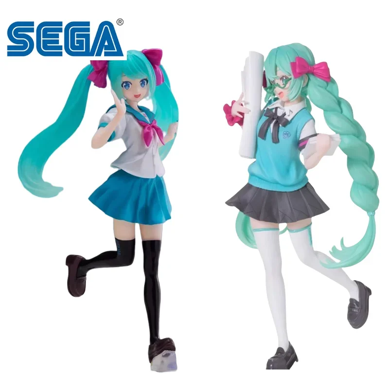 SEGA Original Luminasta Virtual Singer Anime Figure Hatsune Miku 16th Anniversary Action Figure Model Toys for Kids Gift