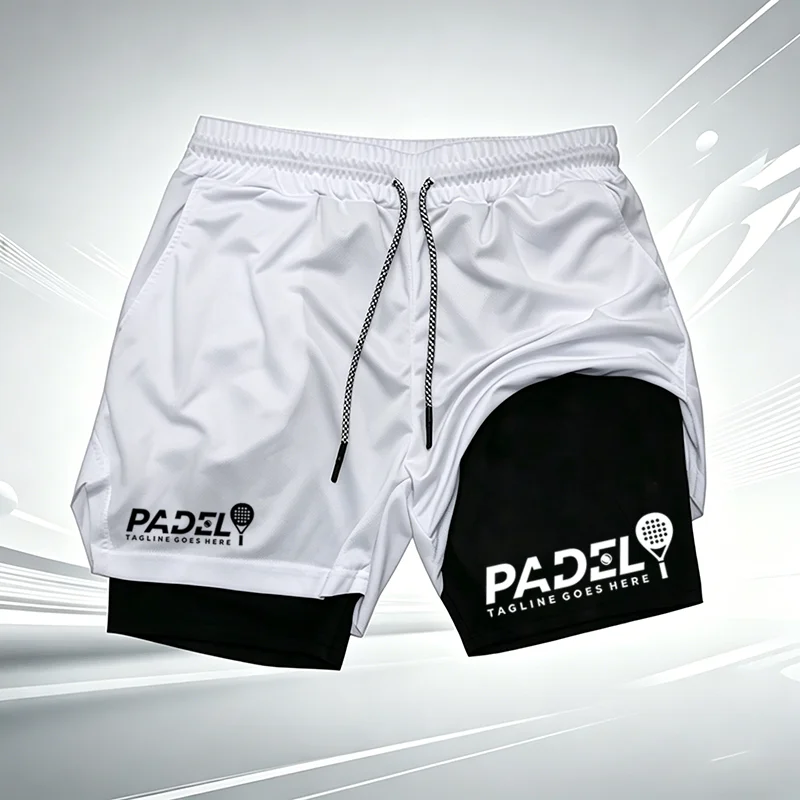 Padel Tennis 2-in-1 Performance Shorts Men's Quick Dry Anti-Chafe Compression Liner Shorts for Sports and Gym Training wx217