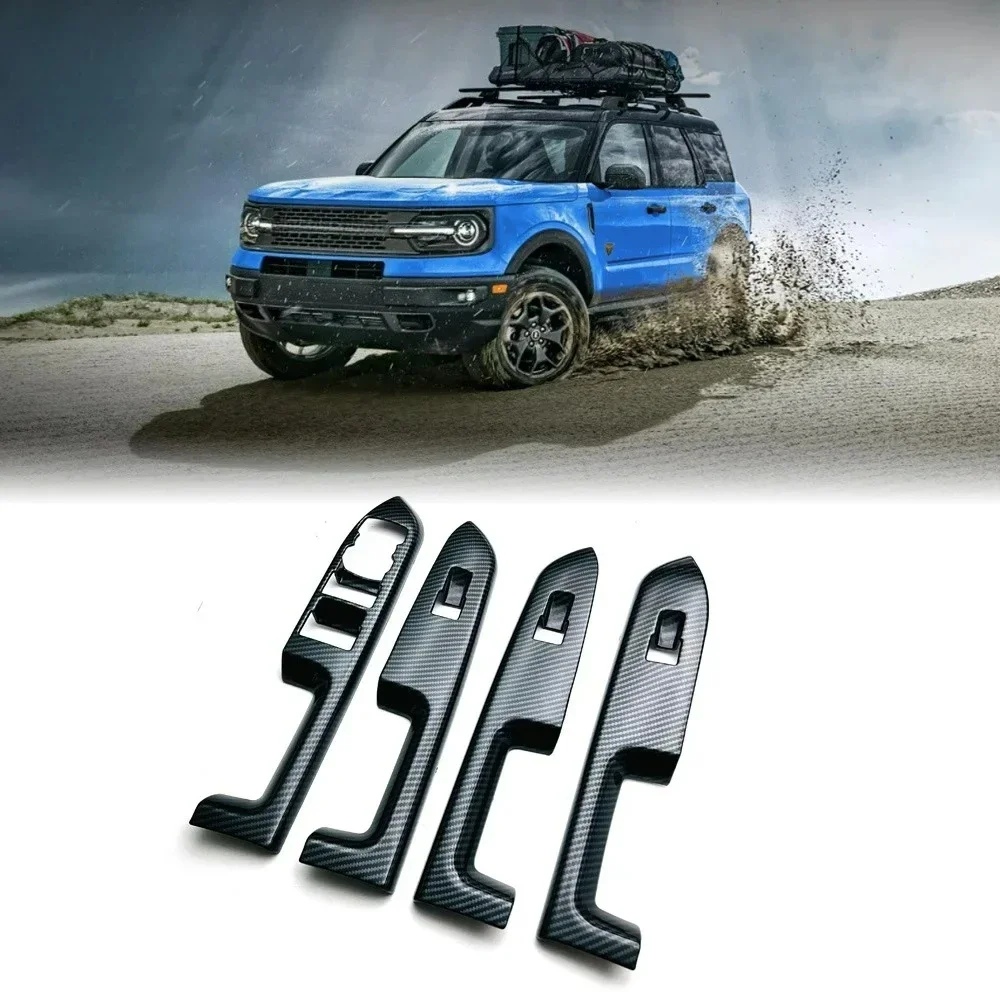 LHD For Ford Bronco sport 2021 2022 Door armrest Window Lift Switch botton Cover Trim glass control Frame Decorator Accessories