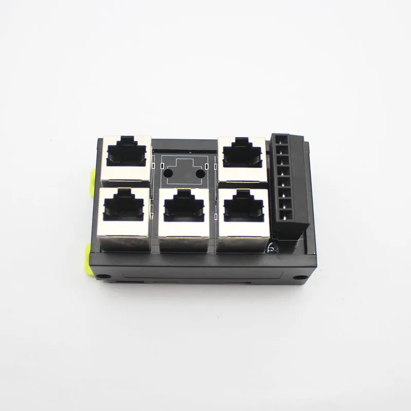 RJ45 untuk sekrup 8P8C Jack 5-Way Buss papan Breakout blok Terminal, konektor DIN konektor pemasangan rel RJ45 konektor