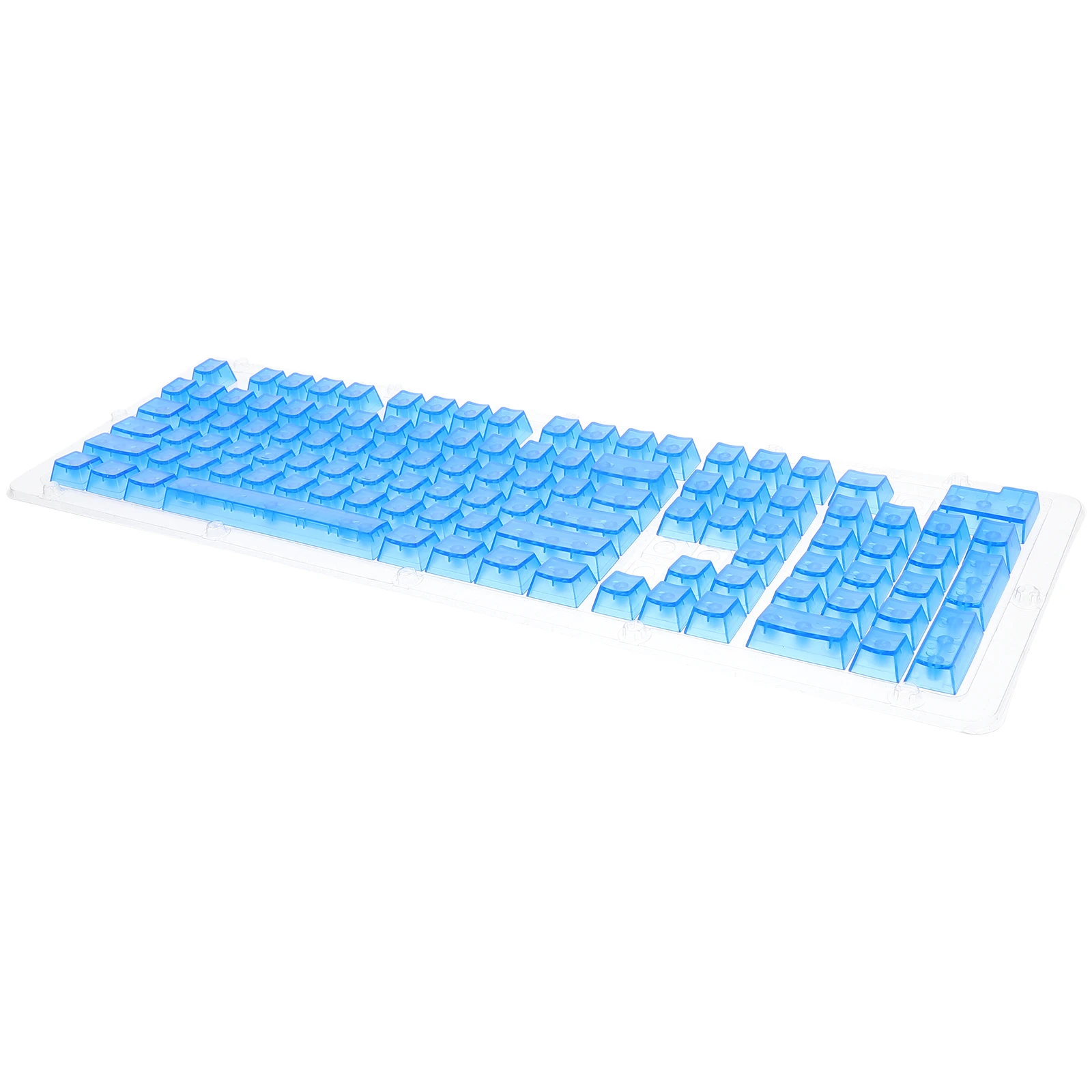 

104 Key Transparent Crystal Keycaps Abs Plastic Semi Transparent for Mechanical Keyboard Gaming Computer Accessories