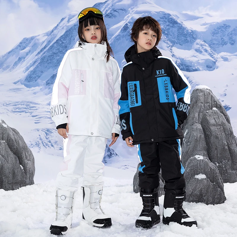 Children\'s Snow Suit Sets, Snowboarding Clothing, Ice Wear, Outdoor Costumes, Skiing Jackets and Pants, Boy or Girl\'s, Winter