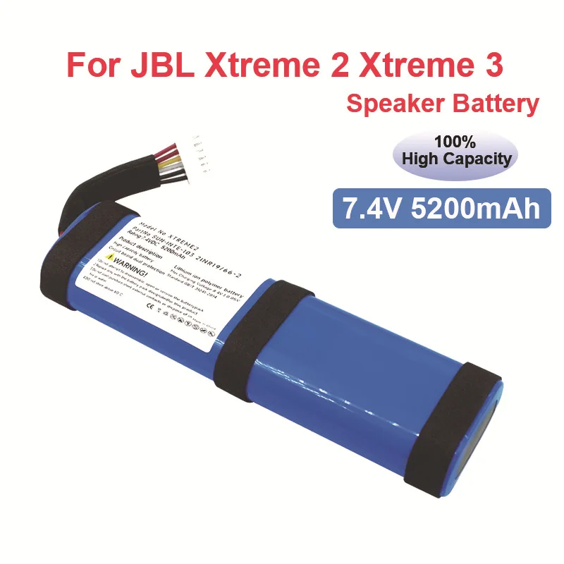 5200mAh Suitable for JBL Xtreme War Drum 2nd and 3rd Generations 7.4V5200mAh Brand New Bluetooth Audio Rechargeable Battery