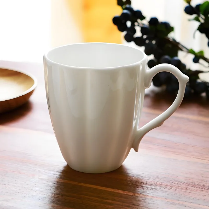 400ML, pure white bone china original breakfast cups, pumpkin design, cute cups and mugs, porcelain thermal cup of coffee, tea