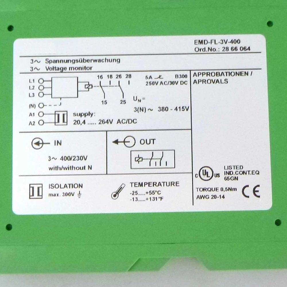 Nieuwe 2866064 MD-FL-3V-400 Voltage Monitoring Relay Snel Schip Werkt Perfect Hoge Kwaliteit