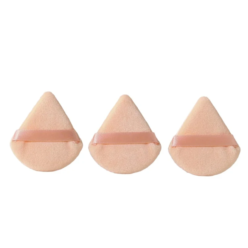 3pcs 삼각형 파우더 퍼프 페이스 메이크업 스펀지 소프트 벨벳 코스메틱 퍼프 블렌더 뷰티 파운데이션 스펀지 메이크업 액세서리