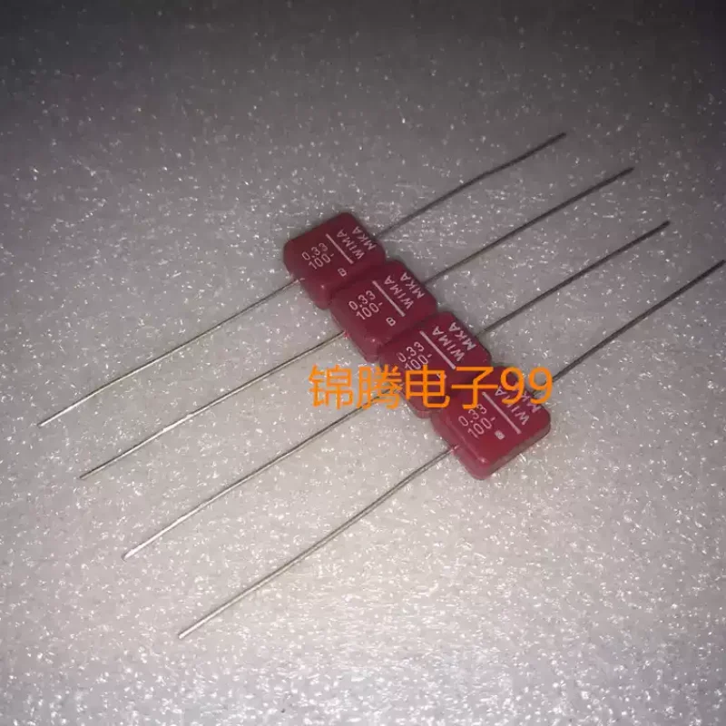 3-10pcs old German WIMA MKA 0.33UF 100V electric wood shell coupled audio non-polar axial capacitor