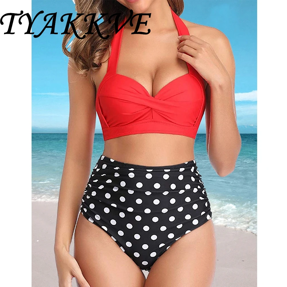 TYAKKVE − Bikini brésilien sexy, maillot de bain deux pièces, soutien-gorge push up, culotte taille haute, pour les femmes, vêtements pour la plage, nouvelle collection 2024