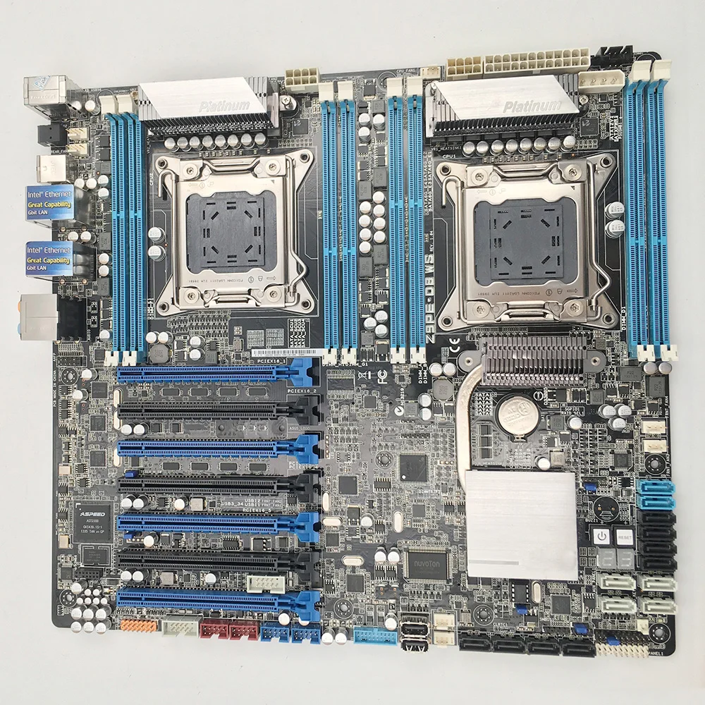 For ASUS Workstation Motherboard LGA2011 C602 7*PCI Express 3.0 x16 USB3.0 SATA 6Gb/s Z9PE-D8 WS 