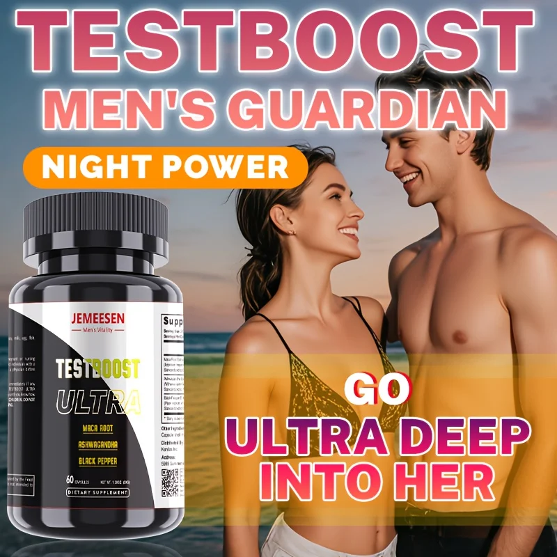 JEMEESEN - Energy Supplement For Men - Contains Maca, Ashwagandha, Black Pepper - Supports Energy And Vitality, Stress, Mood
