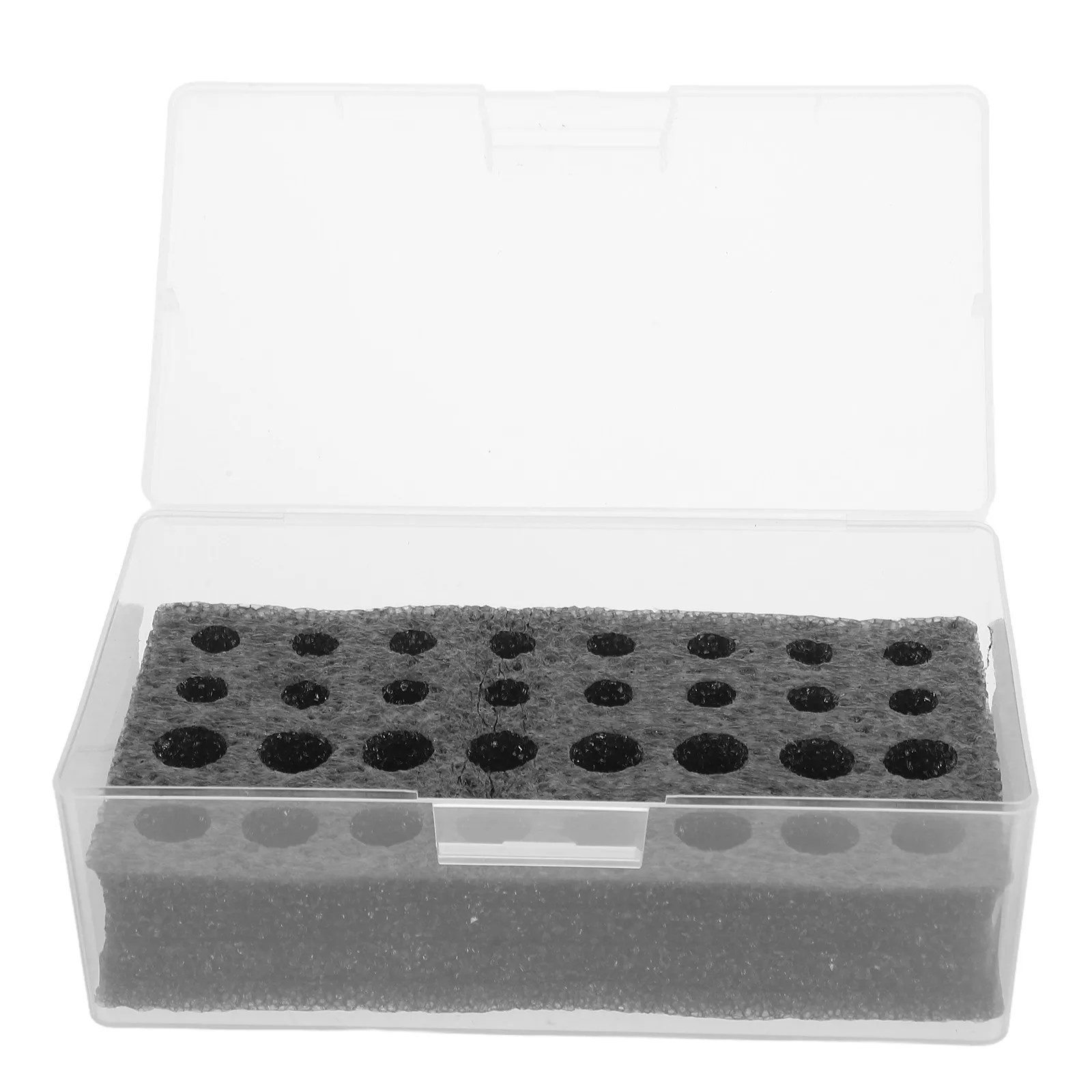 Battery Organizer Storage Box Dustproof Battery Holder Case for 16 Aa 16 Aaa Batteries Compact Foam Insert Plastic Storage