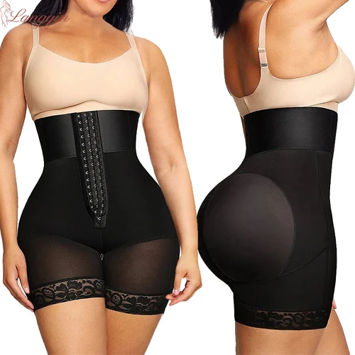 Bragas moldeadoras de cuerpo de cintura alta para mujer, levantador de glúteos, ropa moldeadora delgada, pantalones cortos BBL, bragas de vendaje con Control de barriga