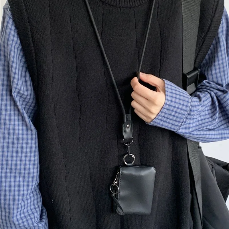 

Мужской вязаный жилет Bla для осени и зимы, модный, с разрезами по бокам, в университетском стиле, для ношения под одеждой, свободный крой, стандартная длина, без подкладки