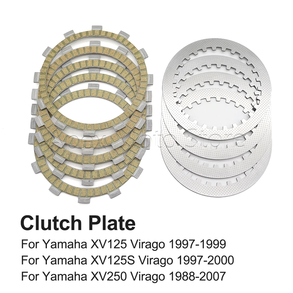 

For Yamaha XV 125 125S 250 XV125 XV125S XV250 Virago Motorcycle Clutch Plate Steel Plate Friction Disc Kits Accessories