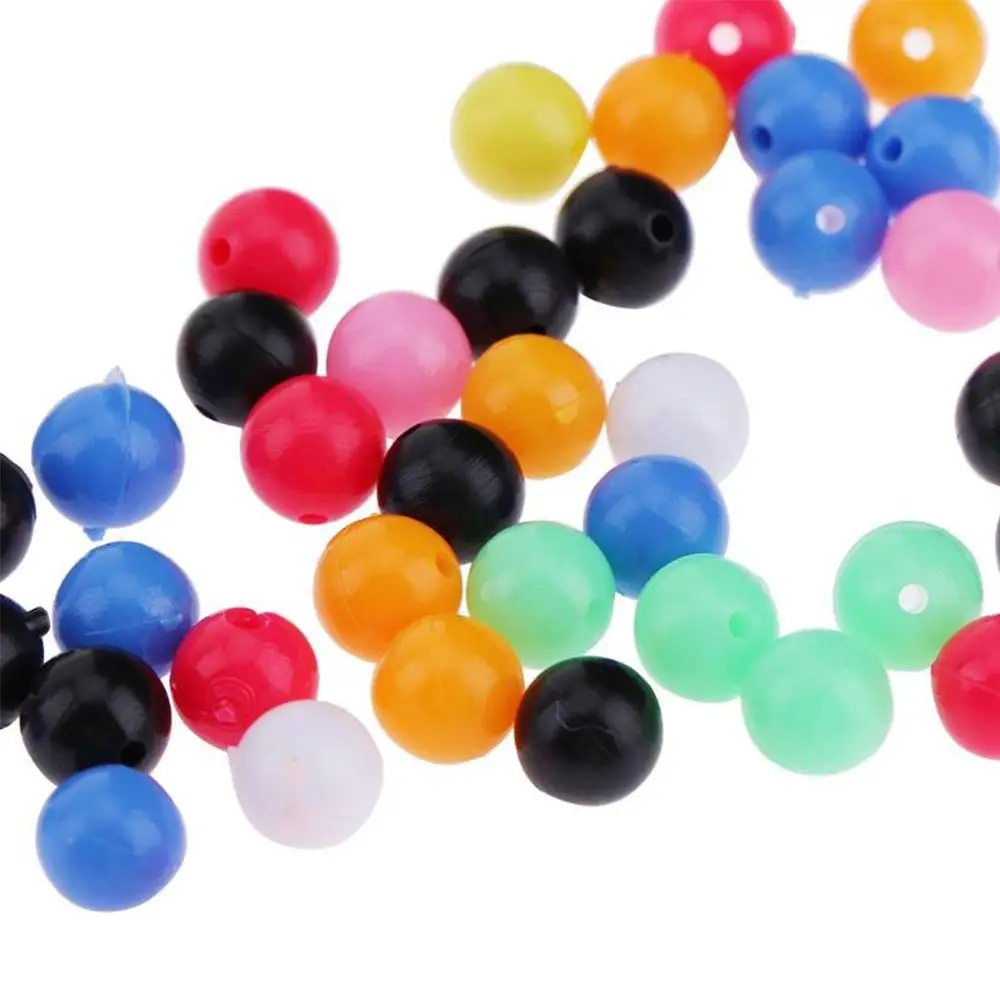 100 stücke Runde Gemischte Farbe PE Kunststoff Stopper Perlen für Karpfen Angeln Rig Angeln Perlen Angeln Lockt Tackle Zubehör – Detail 2