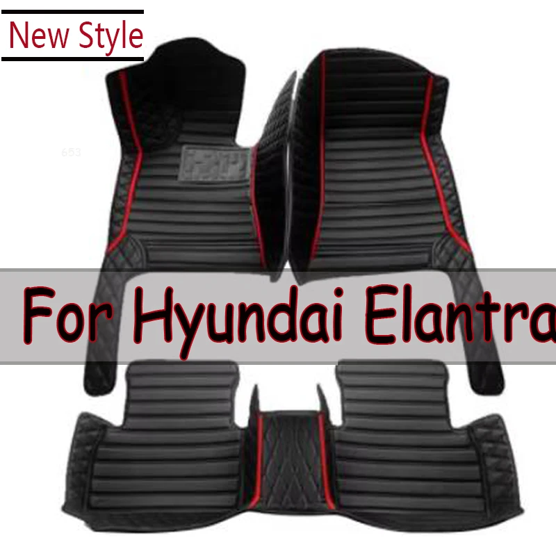 Car Floor Mat For Hyundai Elantra Avante i30 Sedan CN7 2021 2022 2023 2024 Waterproof Protective Pads Foot Matt Car Accessories