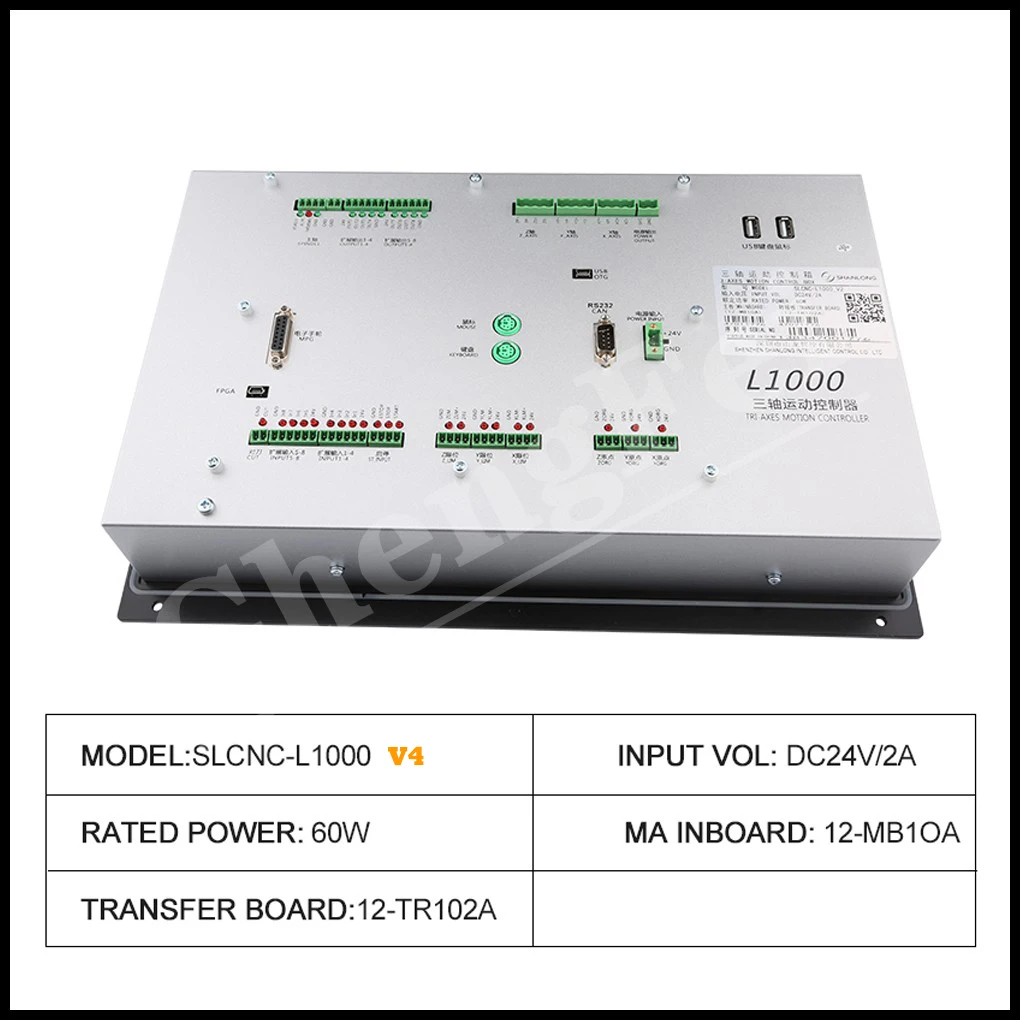 ماكينة التحكم والتفريز ذات 3 محاور تعمل بالتحكم العددي بواسطة الحاسوب ماركة شانلونغ L1000 V4 ATC ماكينة تحكم الحركة Ci1030 بواجهة USB