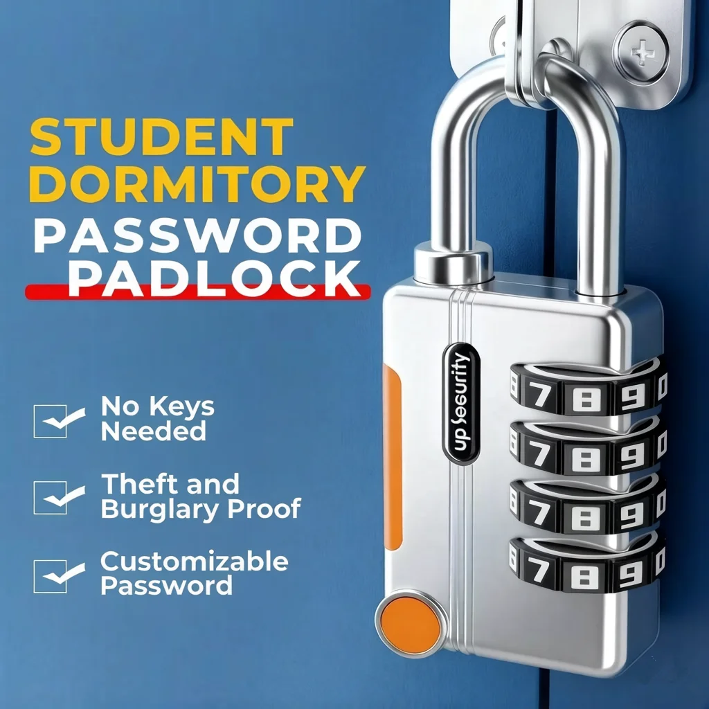 4-Digit Password Padlock Small Mini Combination Lock for Luggage Bag Backpack Gym School Cabinet 814