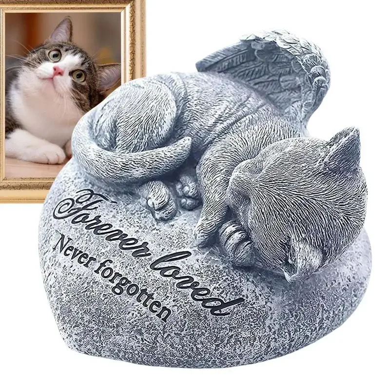 Pedras memorial para gatos, status de gato, jardim funerário e animal de estimação, lápide, quintal, marcadores de sepultura, amigo peludo