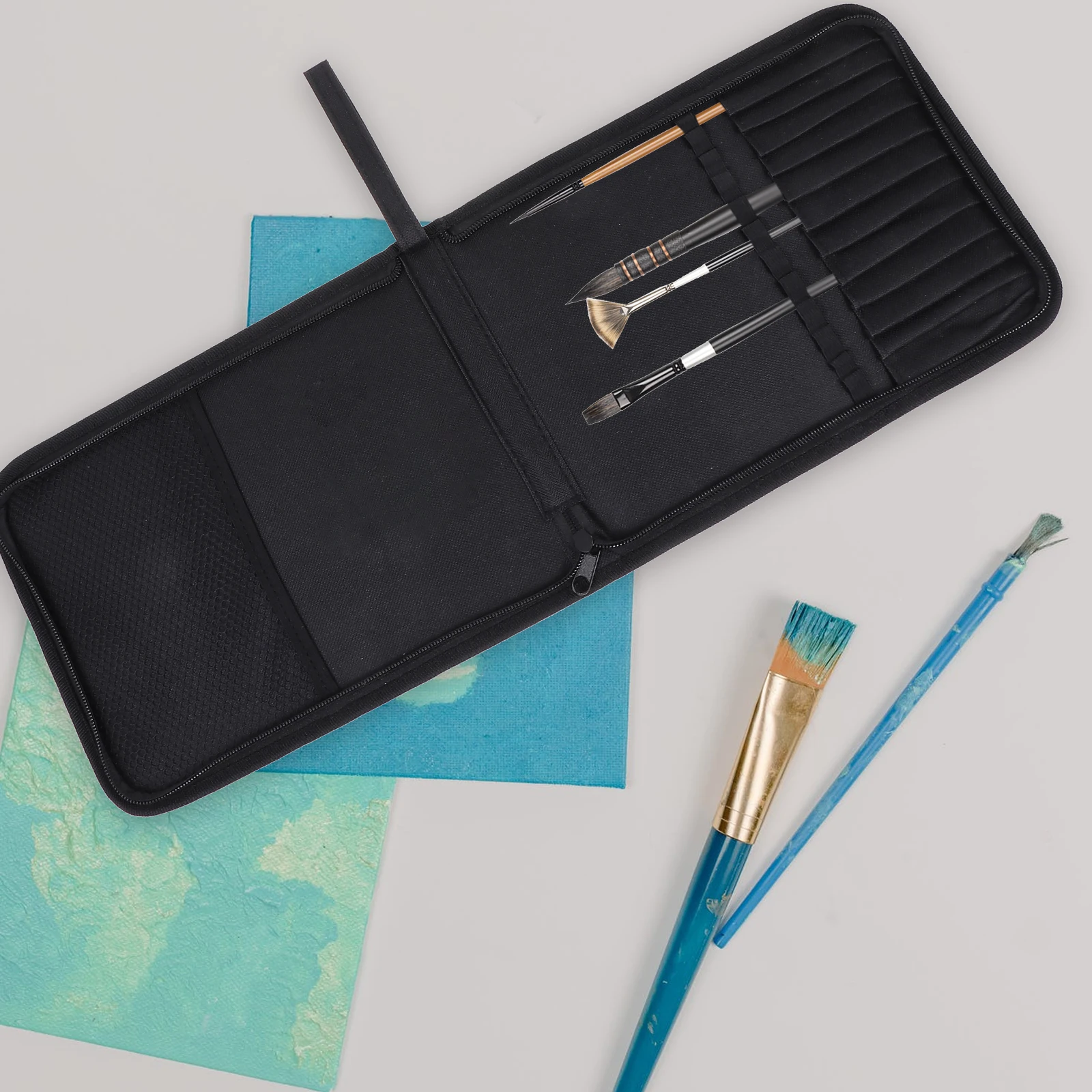 

1Pcs 13 Hole Stationery Pouch Large Capacity Pen Bag Practical Exquisite Workmanship Smooth Zipper Fashionable Gift