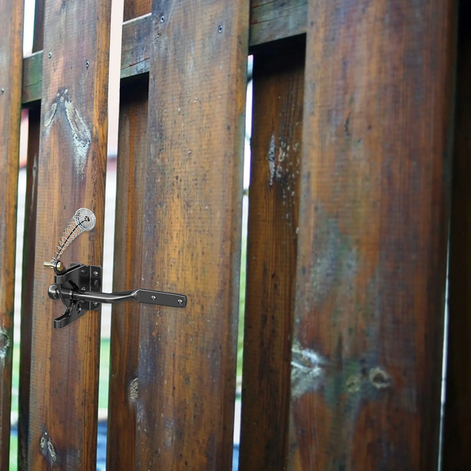 

Heavy Duty Gate Hinge Wooden Fence Latch Post Mount Durable Outdoor Security Lock Hidden Door Latch Pool Farm Garden Gate