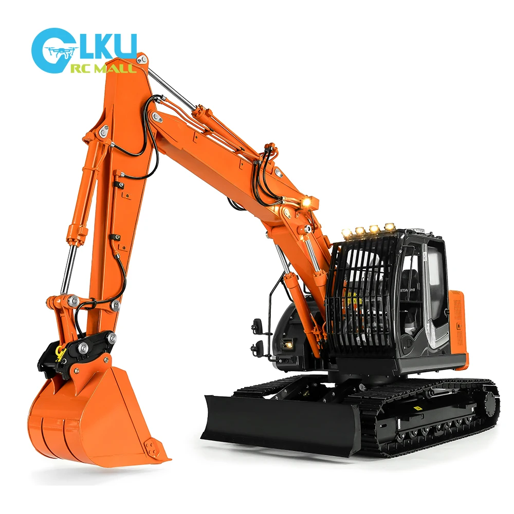 1/14 Engineering Machinery Model Crawler Hydraulic 135 Excavator with Front Shovel Silver Edition