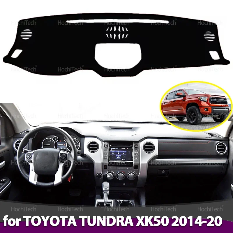 

Чехол на приборную панель, противоскользящий коврик, защитный коврик, автомобильный солнцезащитный коврик, ковер с левой и правой стороны для TOYOTA TUNDRA XK50 2014-20
