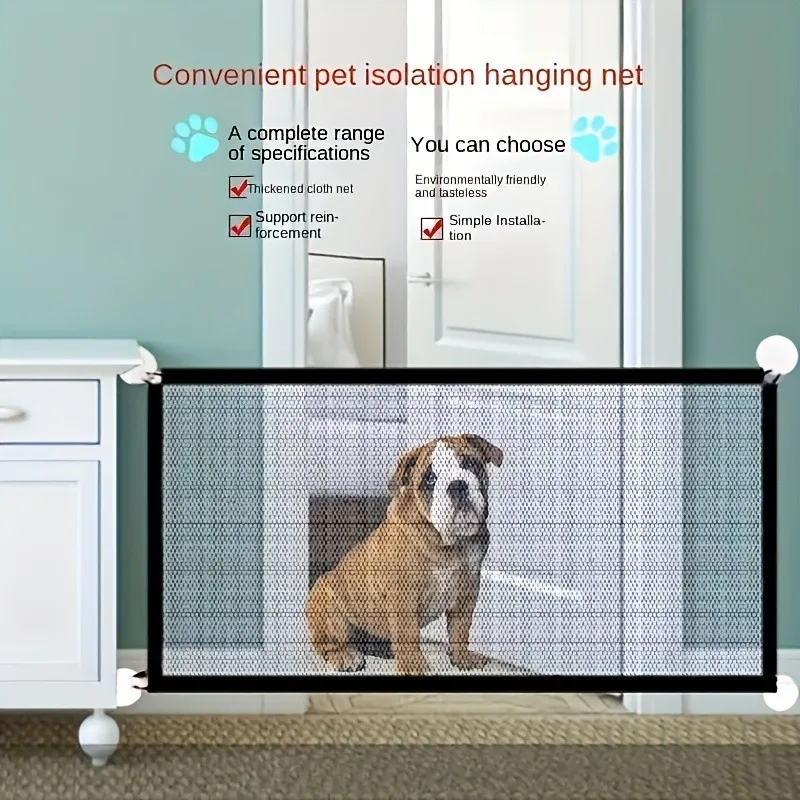 Dog Gate Ingenious Mesh Dog Fence For Indoor and Outdoor Safe Pet Dog gate Safety Enclosure Pet supplies baby safety gate