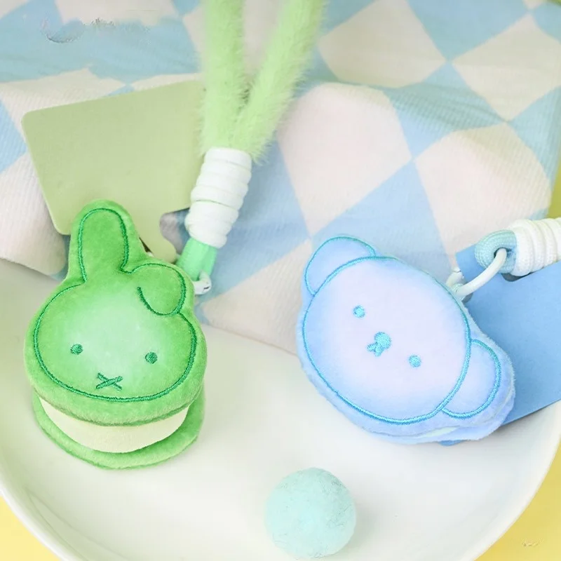 Breloczek Miffy Losowy Kawaii Kreskówka Miffy Kanapka Ciasteczko Pluszowy Zawieszka do Plecaka Uczniowskiego Brelok do Kluczy Samochodowych Prezent dla Dziewczynki