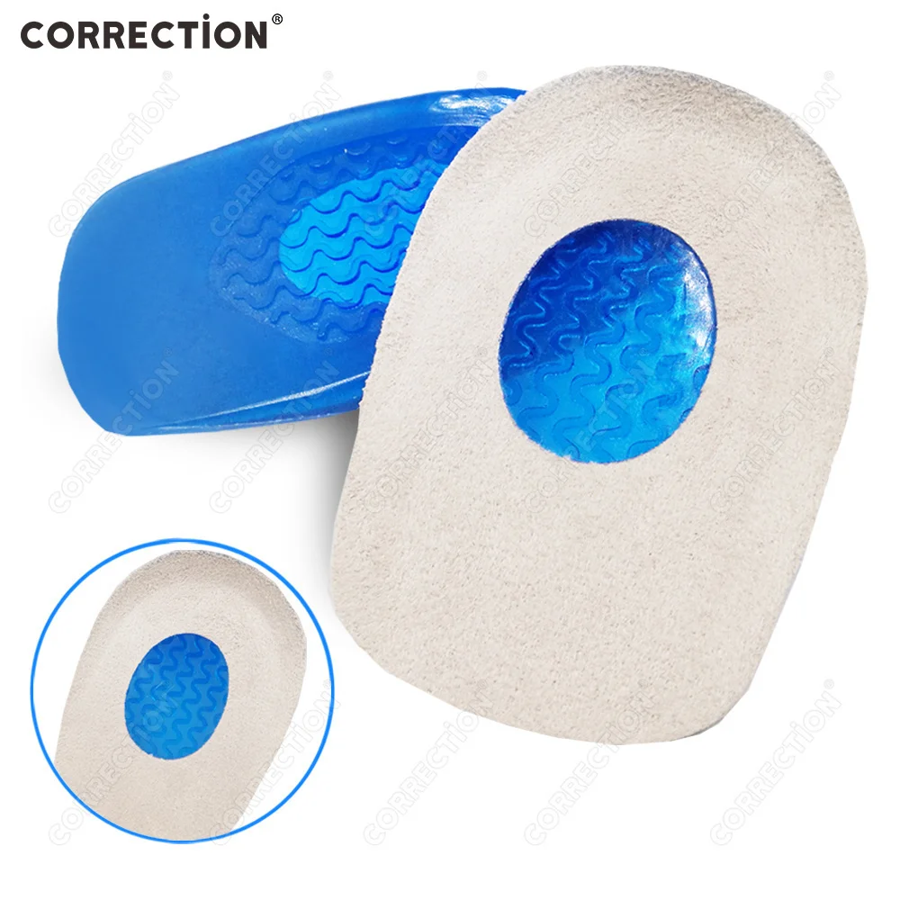 

Orthopedic Soft Silicone Gel Insoles for Heel Spurs Pain Foot Cushion Foot Massager Care Half Heel Insole Pad Height Increase
