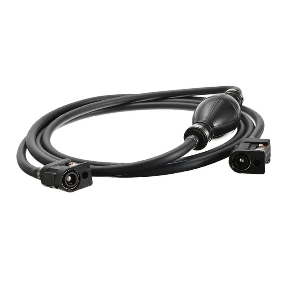 Fuel Gas Hose Line Black Rubber Primer Bulb Marine Fuel Line Assembly for Outboard Engine Boat Generator