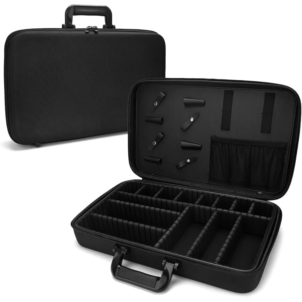 

Barber Carrying Case,Barber Case, Stylist Tool Box Professional Salon Hair Cutting Grooming Kit Storage Organizer for Clippers