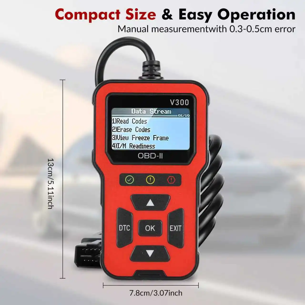 V300 OBD Scanner Car Diagnostic Tool with Color Screen Auto Scanner for Cars Code Reader Check Engine Light Fix OBD2 Scanner
