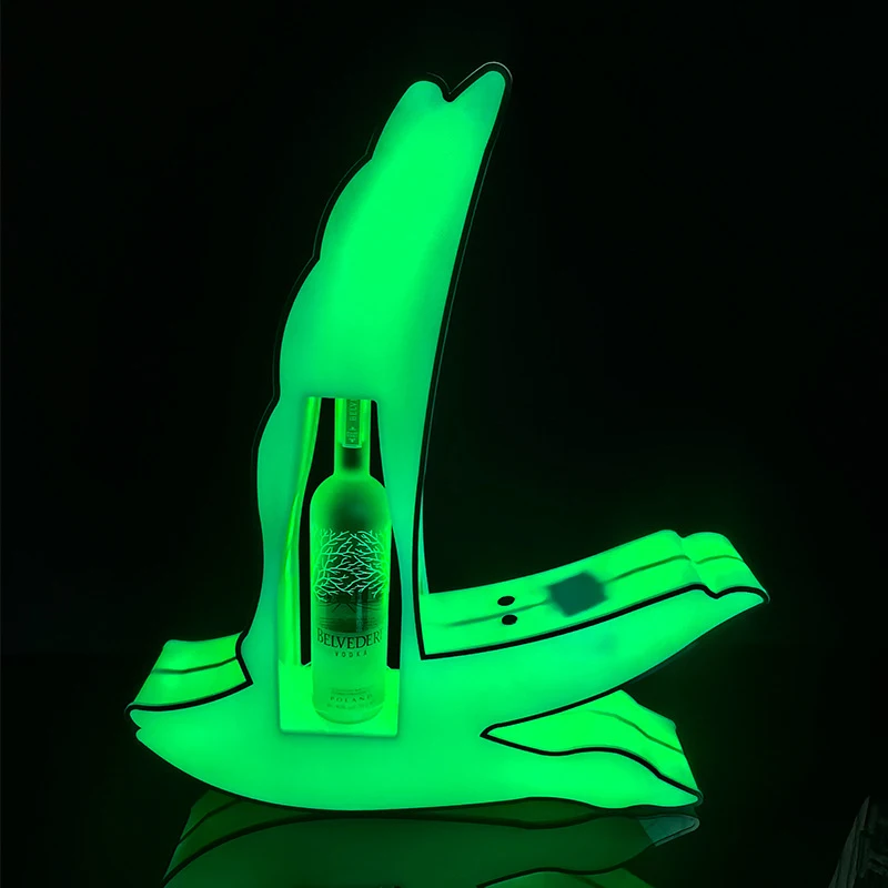 Base luminosa para vino con forma de cisne, LED multicolor, para KTV, Jägermeister, vino tinto, champán, licor, expositor de vinos.