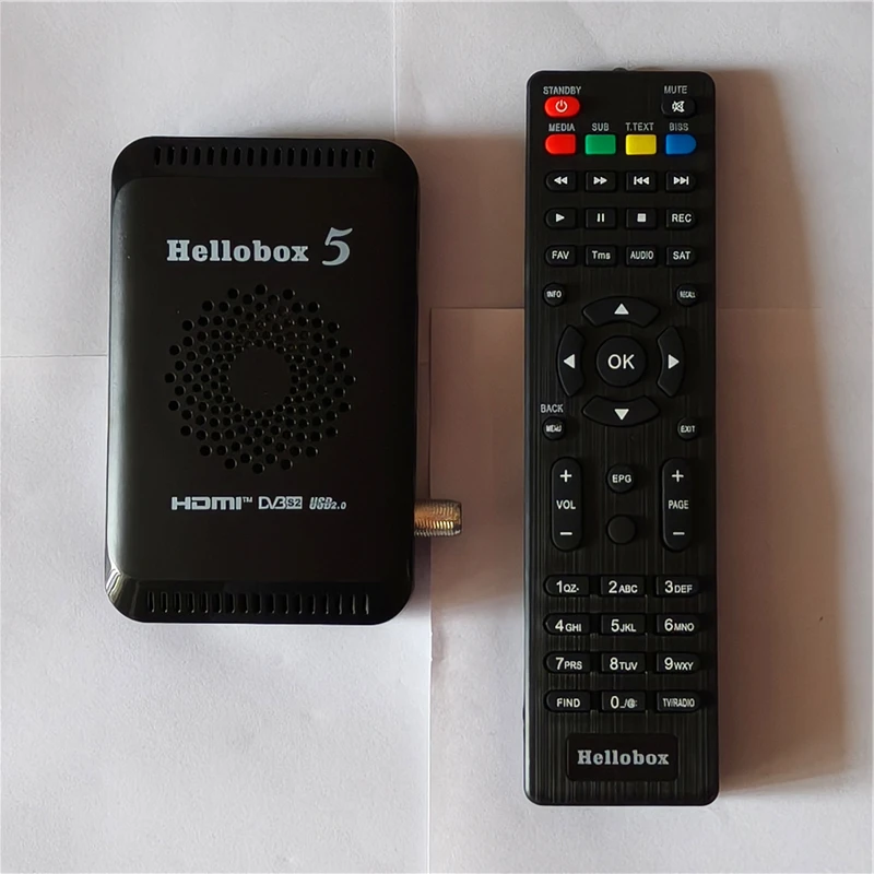 New Hellobox 5 Satellite TV Receiver DVB Player Support WiFi DVB-S2  Decoder 3G Modem USB 2.0 Cccam Newcam Mgcam Mini Box Stock