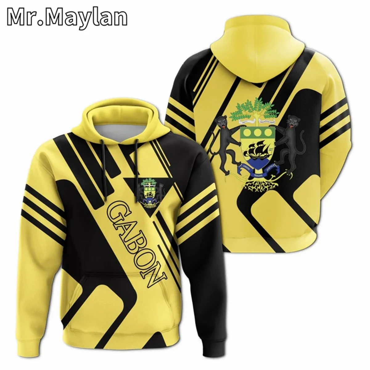 

AFRICAN HOODIE Country GABON Flag 3D Printed Unisex Hoodies Men/Women Streetwear Zip Pullover Casual Jacket Tracksuits JK-011